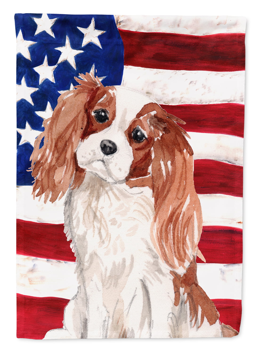 Blenheim Cavalier Spaniel Patriotic Flag - Garden Size