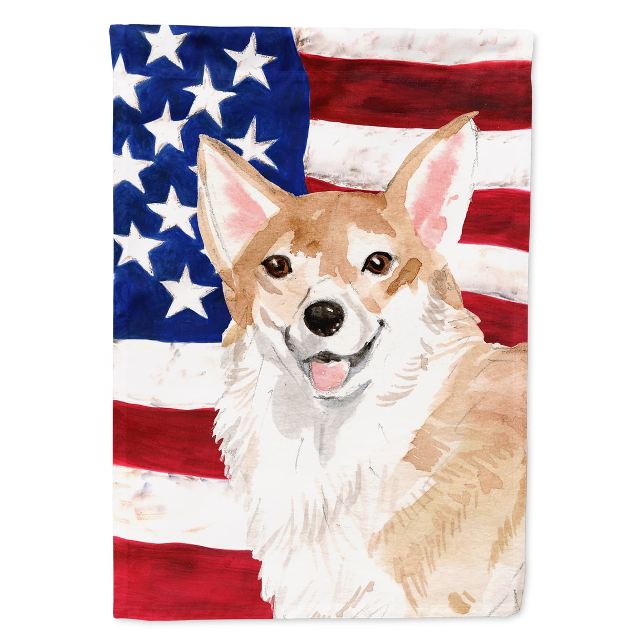 Corgi Patriotic Flag - Garden Size