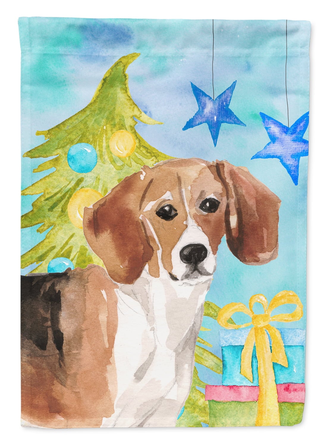Beagle Christmas Flag - Garden Size