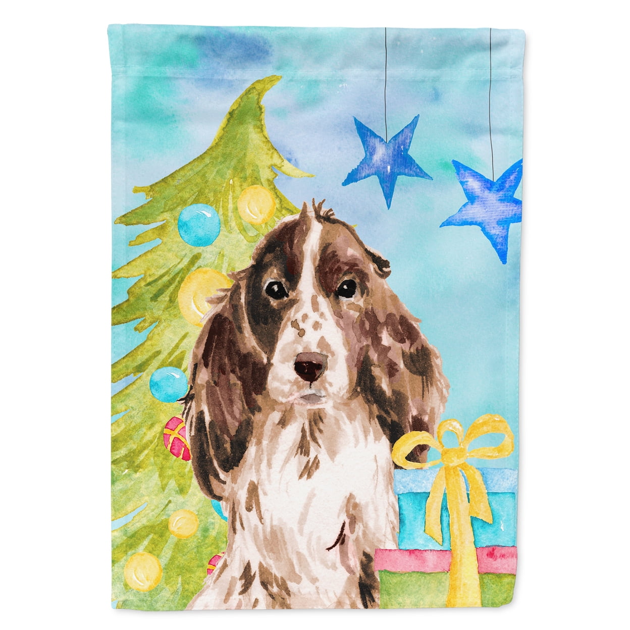 Brown Parti Christmas Flag - Garden Size
