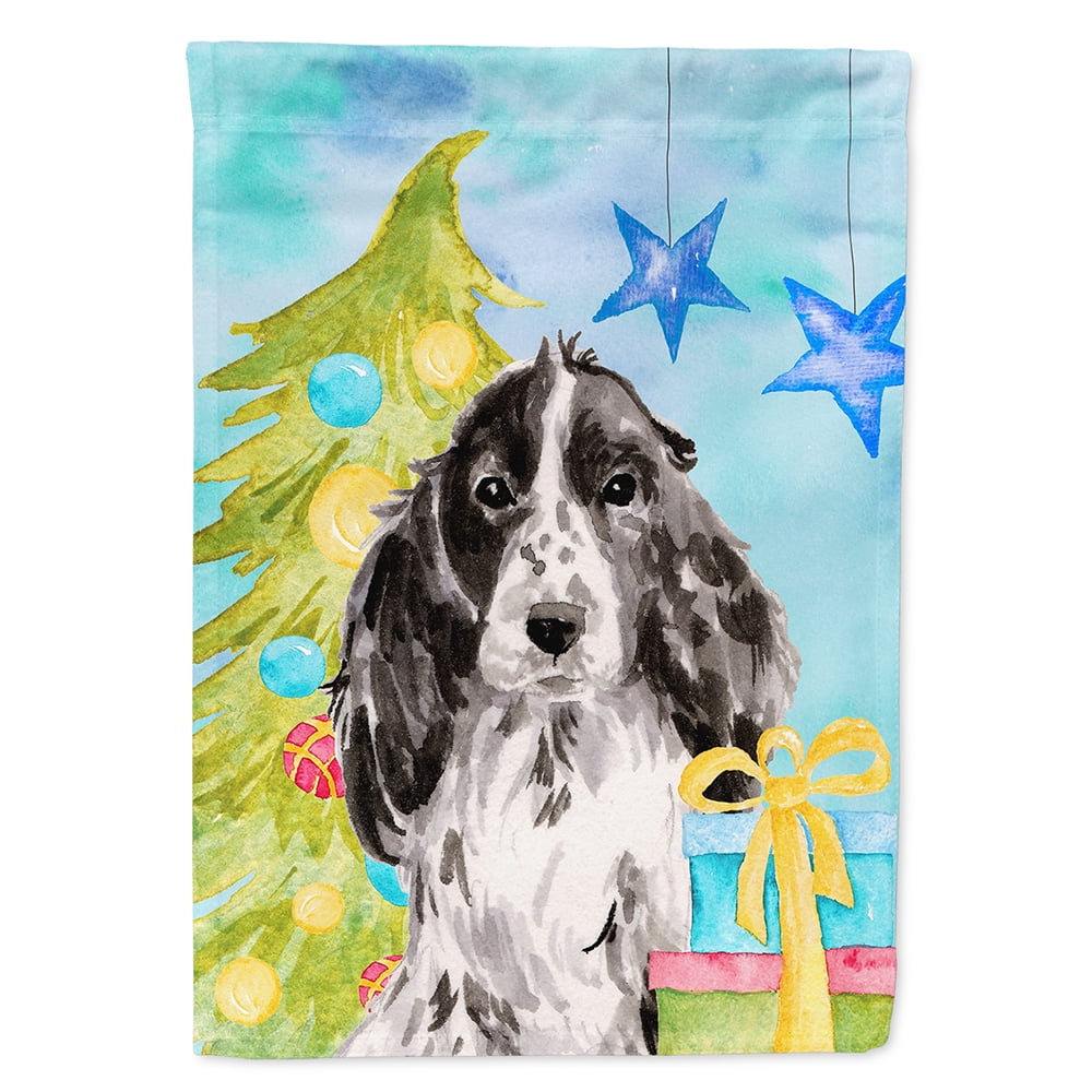 Black Parti Christmas Flag - Garden Size