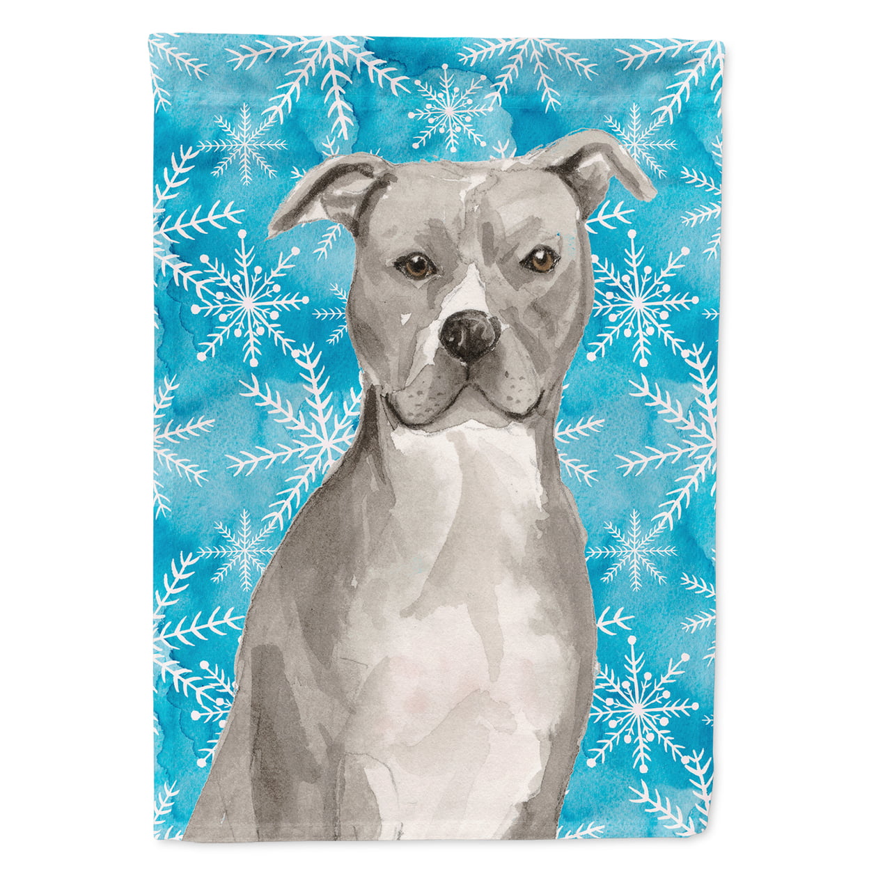 Staffordshire Bull Terrier Winter Flag - Garden Size