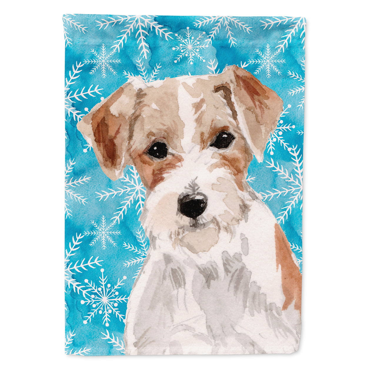Wire Hair Jack Russell Winter Flag - Garden Size
