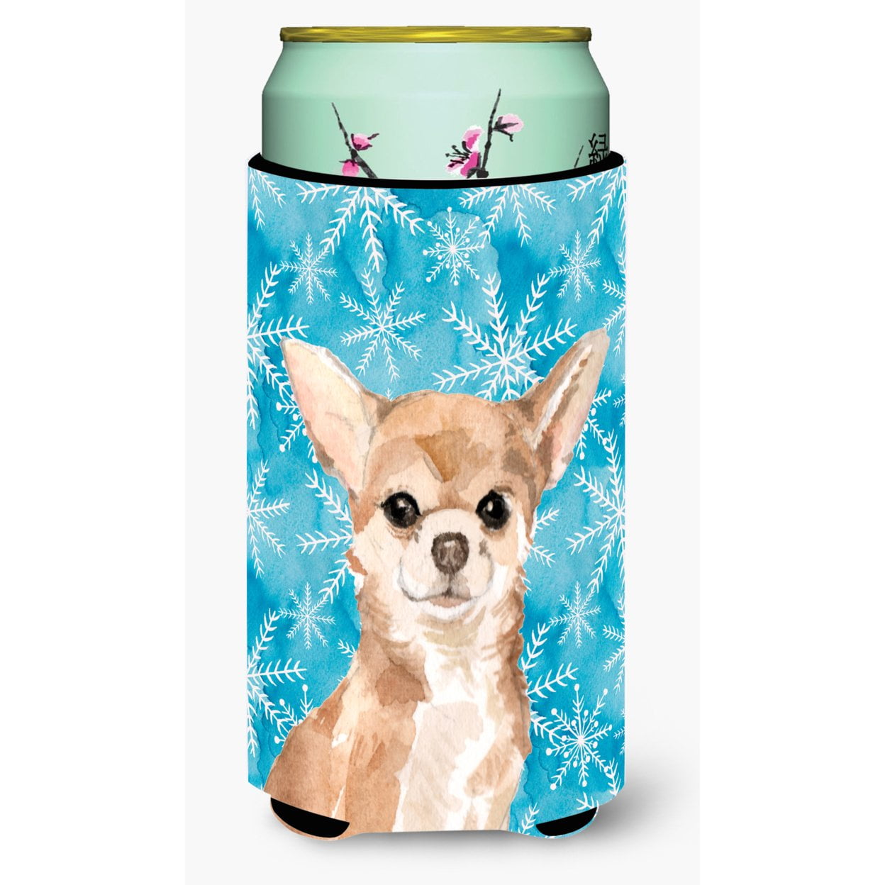 Picture of Carolines Treasures BB9446TBC Chihuahua Winter Tall Boy Beverage Insulator Hugger
