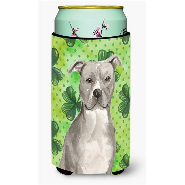 Staffordshire Bull Terrier St Patricks Tall Boy Beverage Insulator Hugger