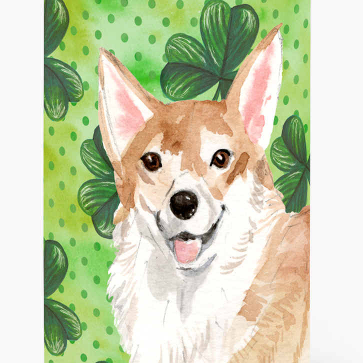 Corgi St Patricks Tall Boy Beverage Insulator Hugger