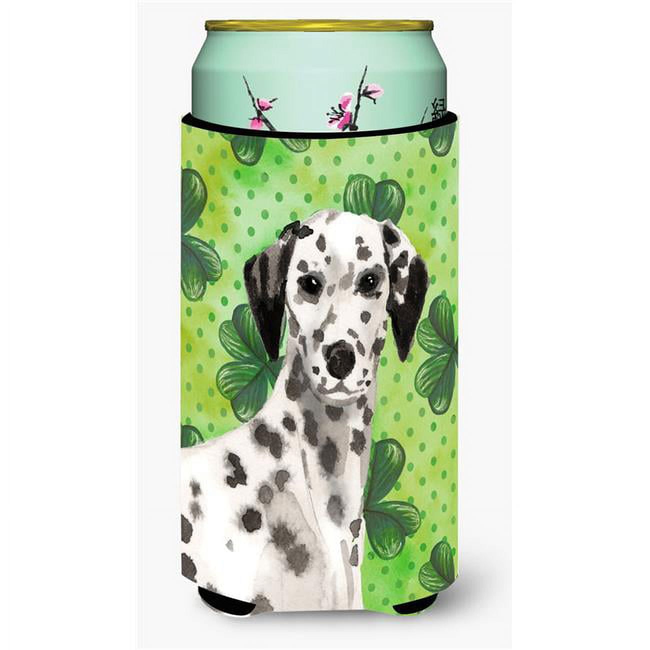 Dalmatian St Patricks Tall Boy Beverage Insulator Hugger