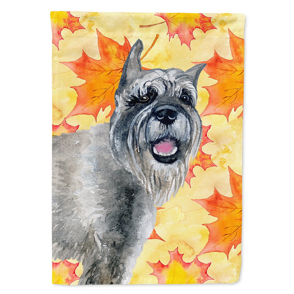 BB9923CHF Schnauzer Fall Flag - Canvas House Size