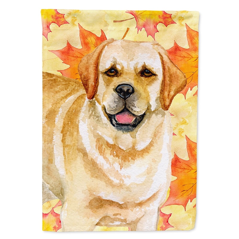 Golden Retriever Fall Flag - Canvas House Size