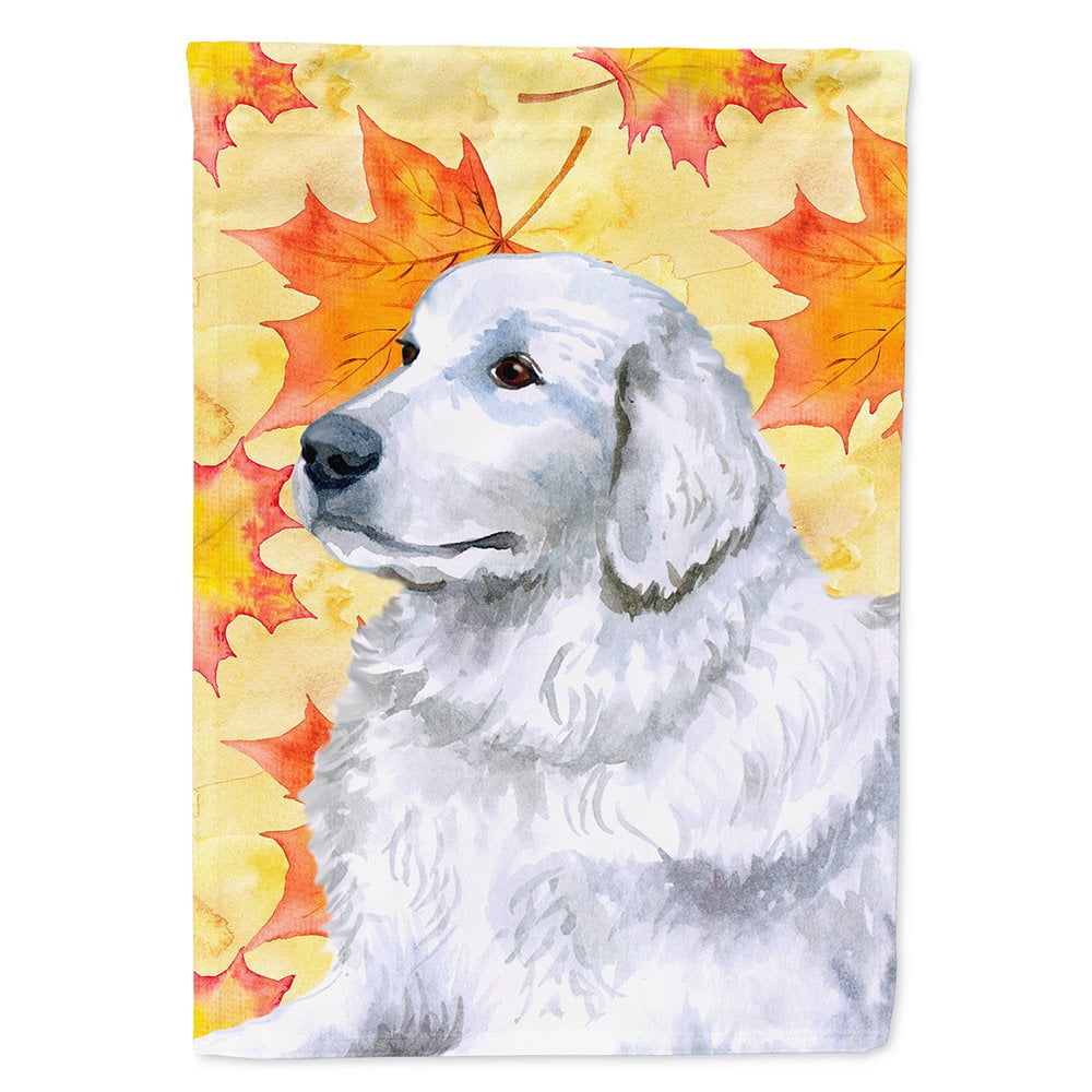 Maremma Sheepdog Fall Flag - Canvas House Size