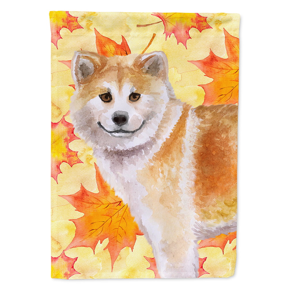 Shiba Inu Fall Flag - Canvas House Size