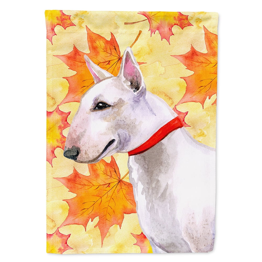 BB9954CHF Bull Terrier Fall Flag - Canvas House Size