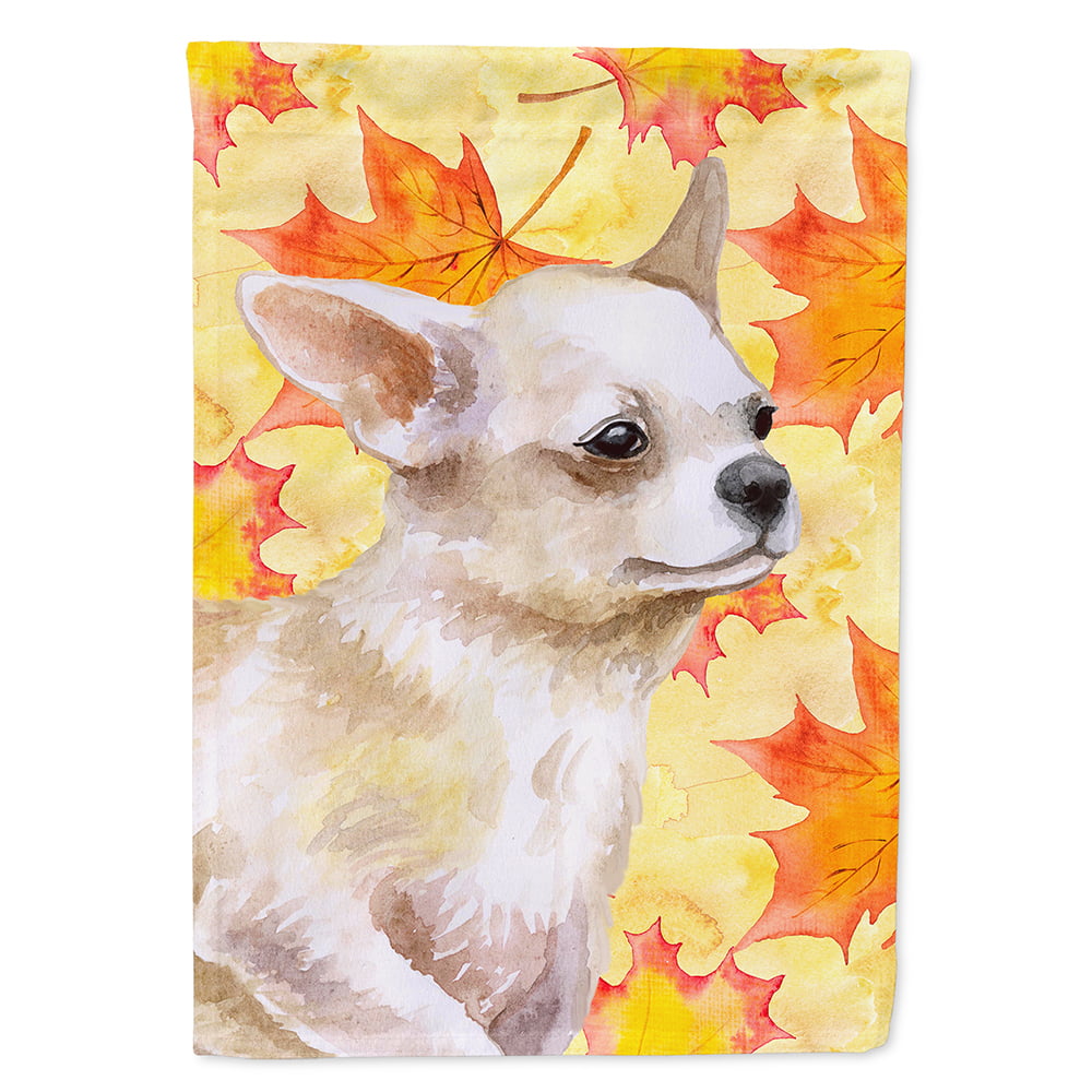 Chihuahua Leg up Fall Flag - Canvas House Size