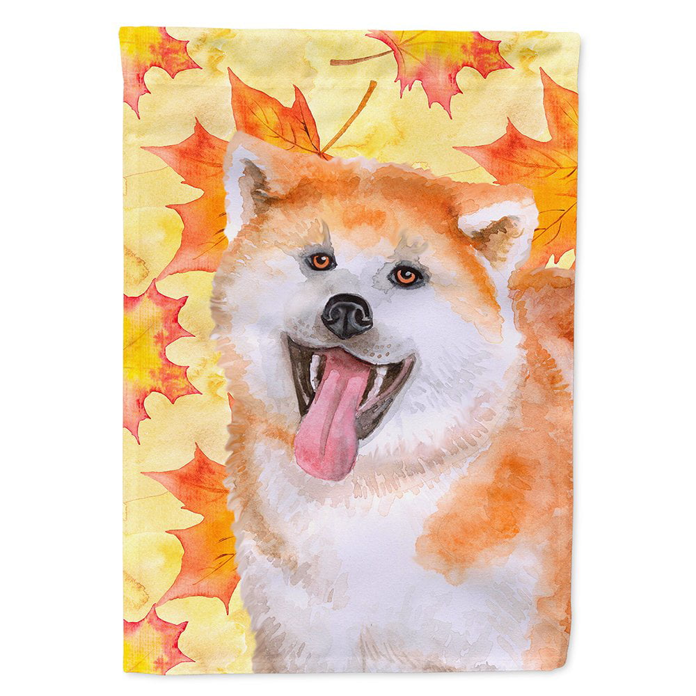 BB9964CHF Akita Fall Flag - Canvas House Size
