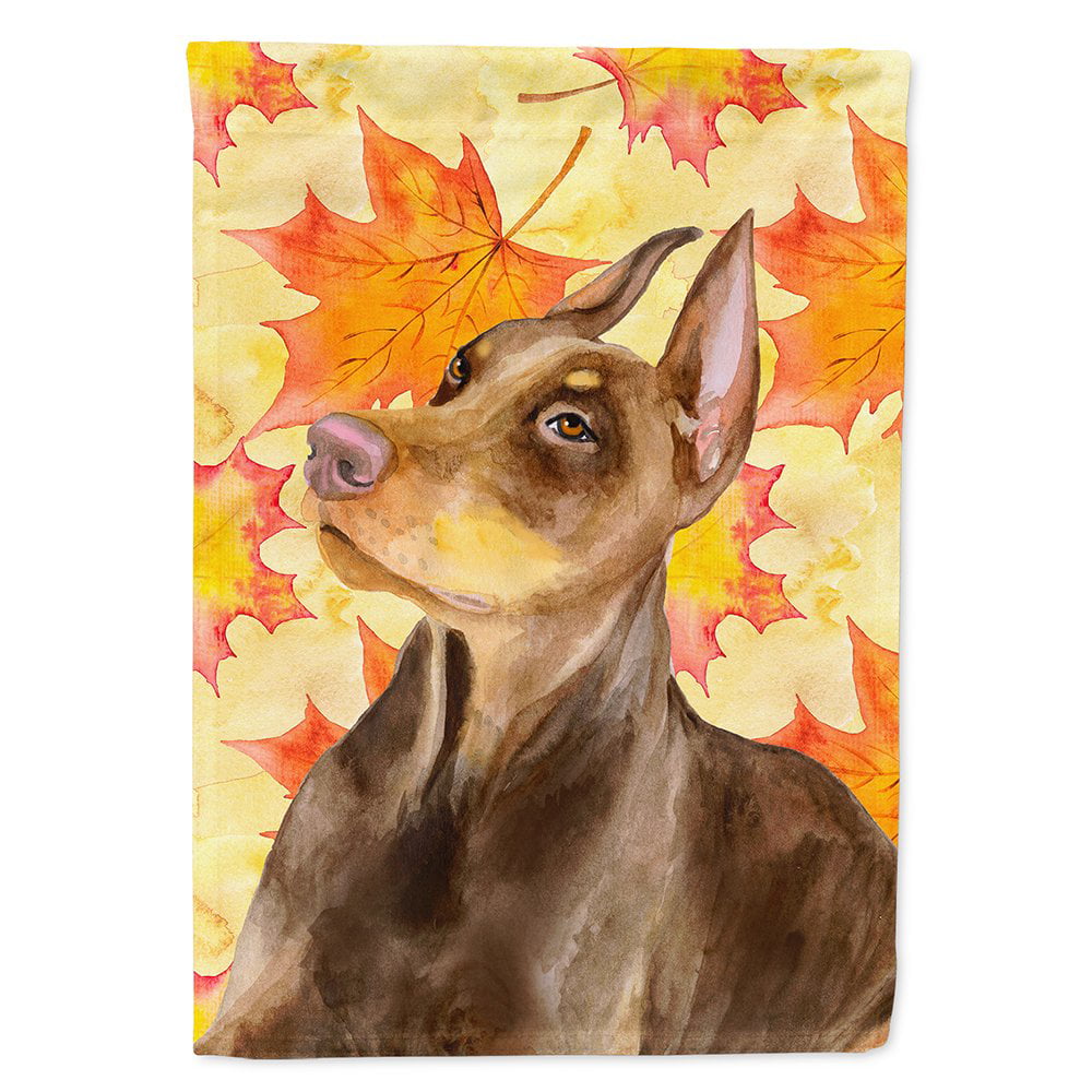 BB9970CHF Doberman Pinscher Fall Flag - Canvas House Size