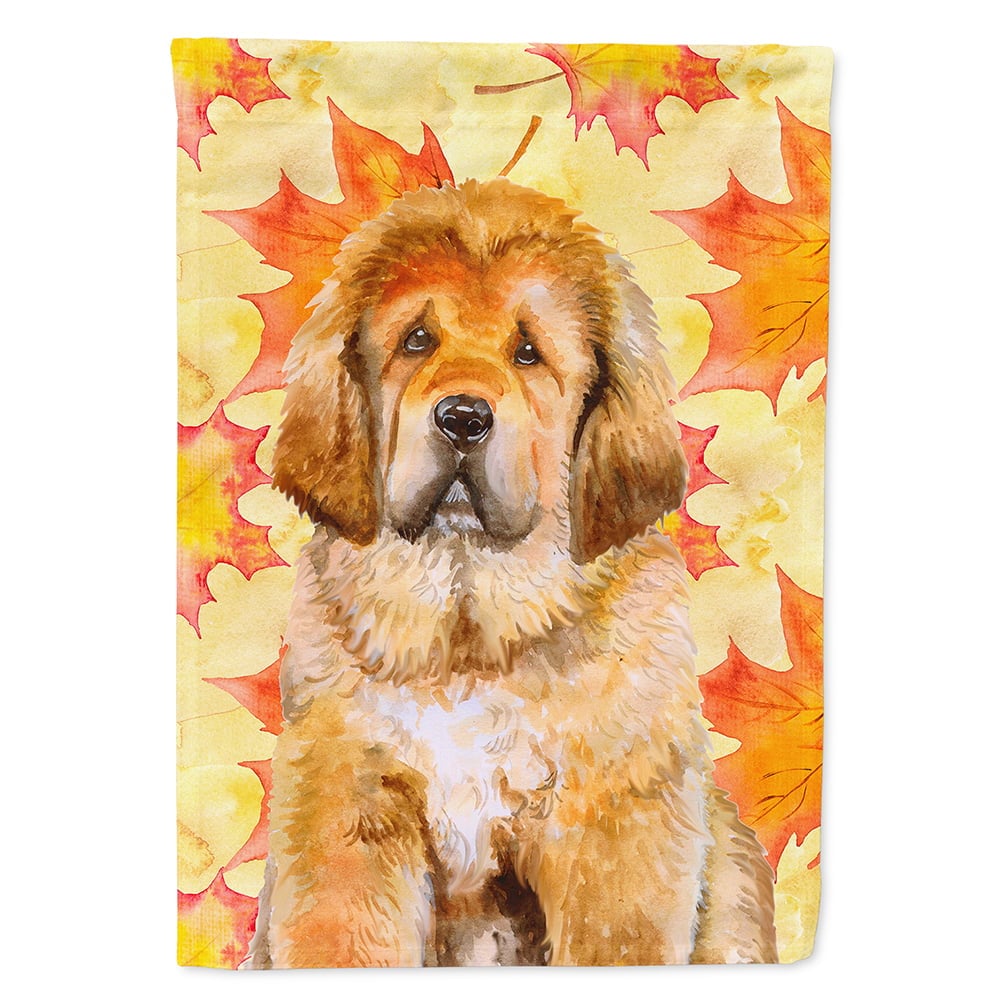 BB9982CHF Tibetan Mastiff Fall Flag - Canvas House Size