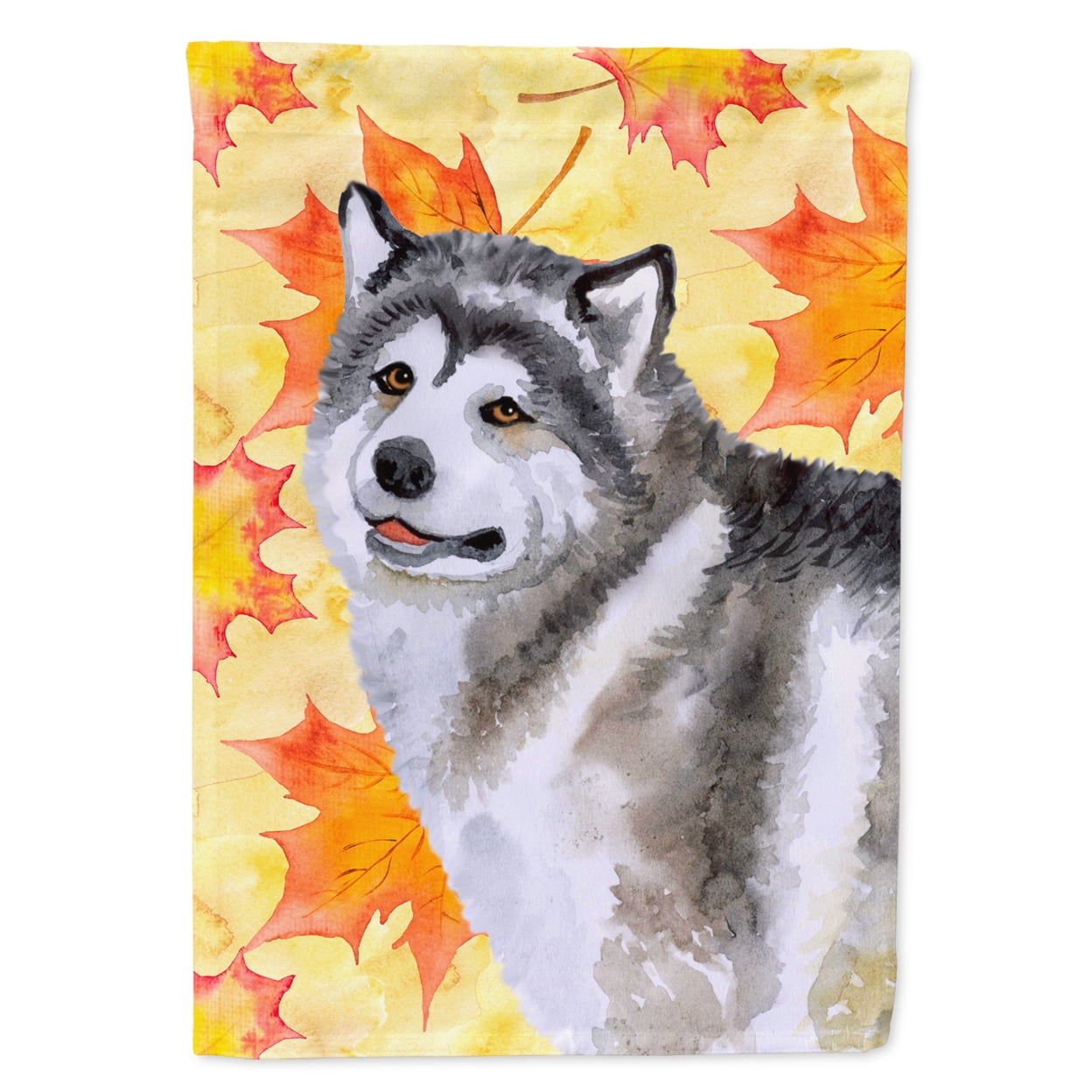 BB9899GF Alaskan Malamute Fall Flag - Garden Size