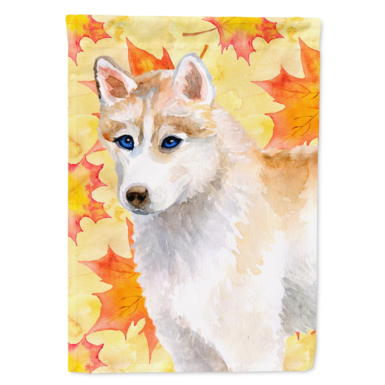 Siberian Husky Fall Flag - Garden Size