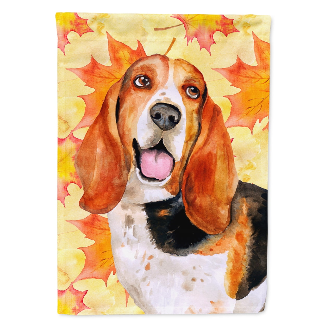 BB9965GF Basset Hound Fall Flag - Garden Size