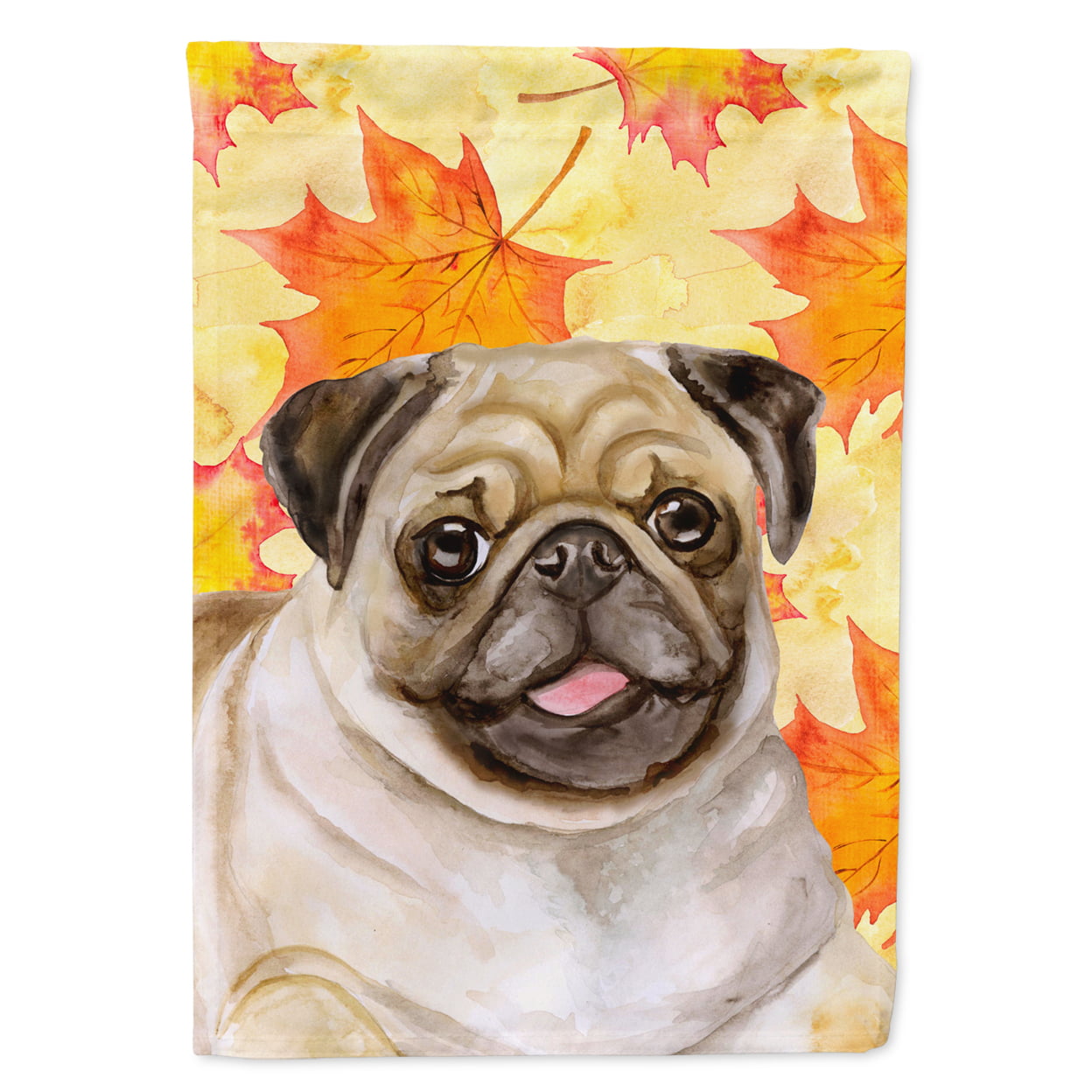 Fawn Pug Fall Flag - Garden Size