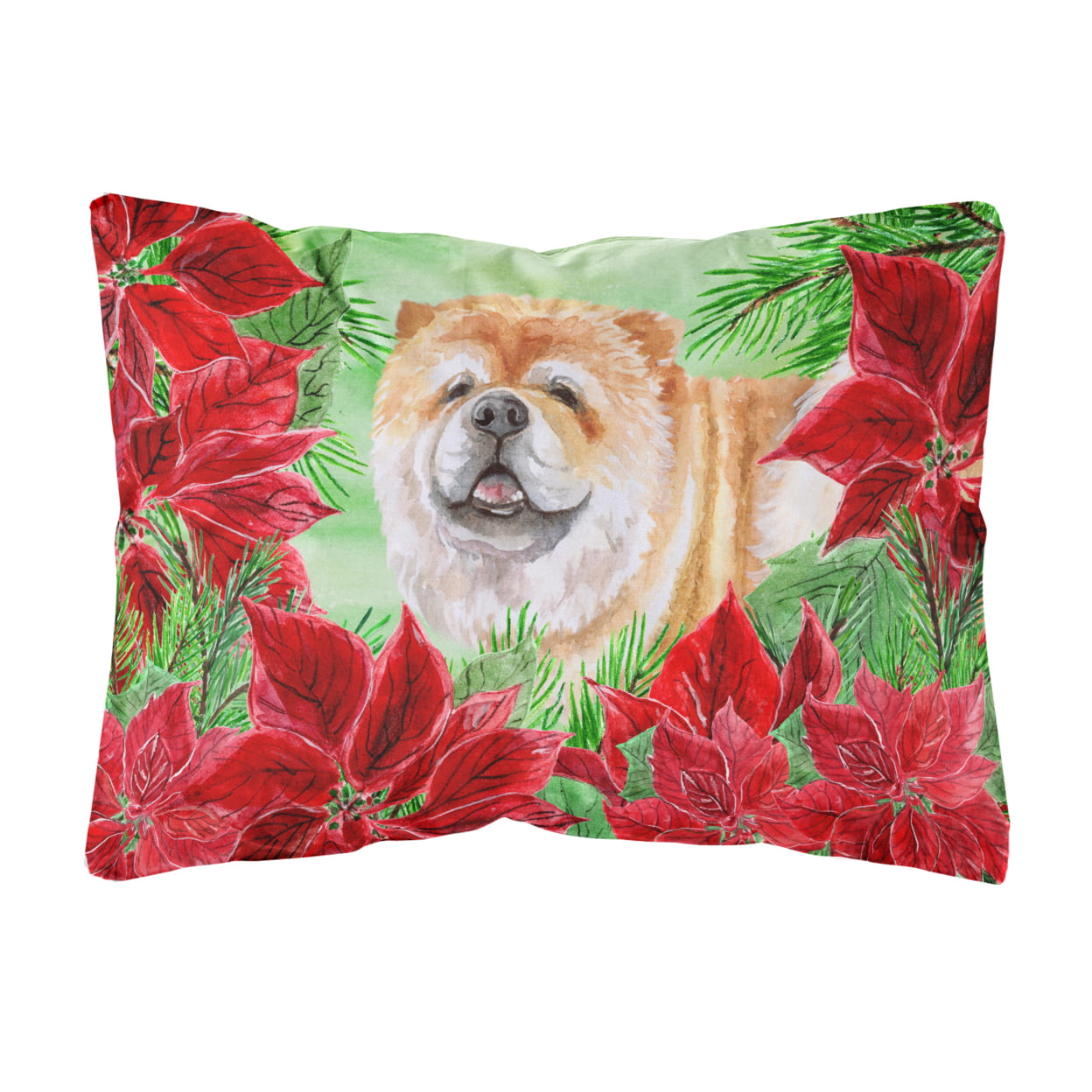 Cane Corso Poinsettas Canvas Fabric Decorative Pillow