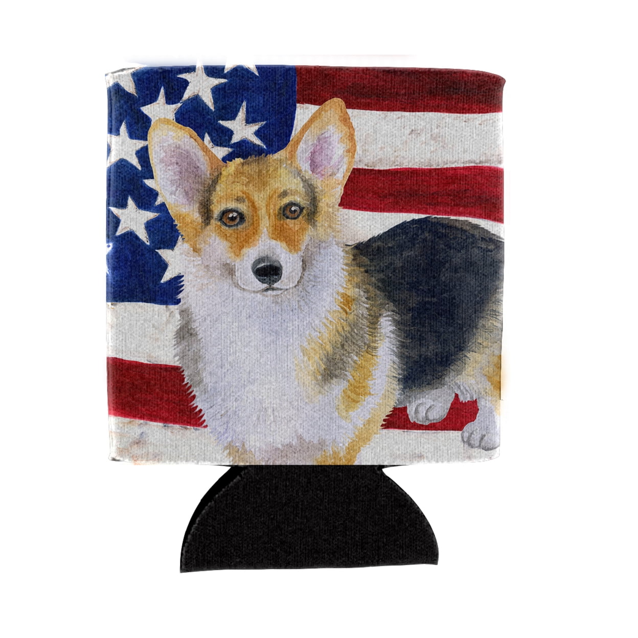 Pembroke Corgi Patriotic Can or Bottle Hugger