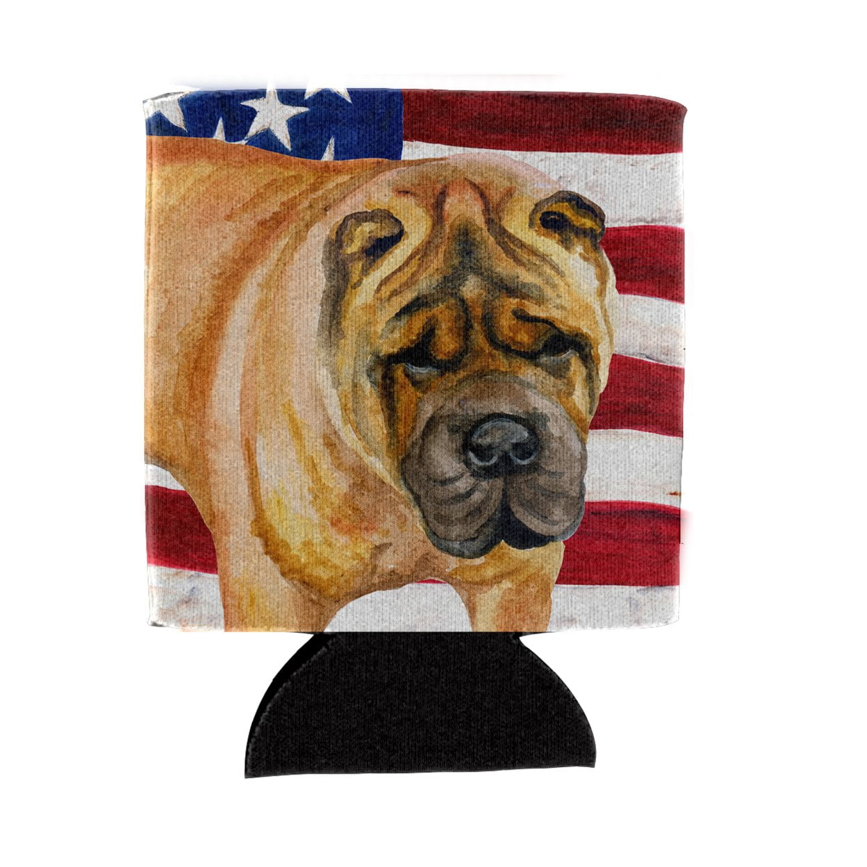 Shar Pei Patriotic Can or Bottle Hugger