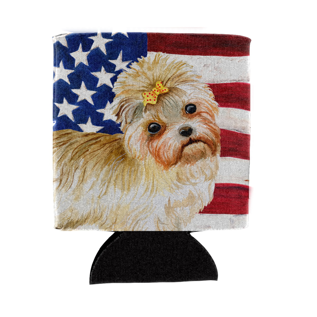 Morkie Patriotic Can or Bottle Hugger