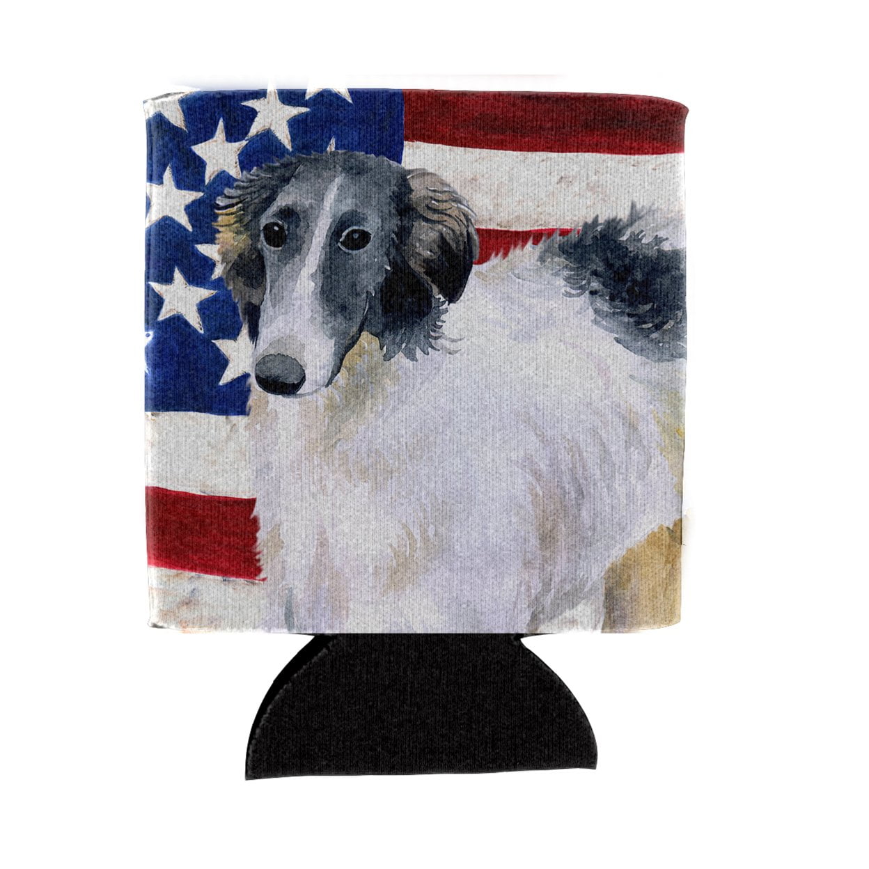 Borzoi Patriotic Can or Bottle Hugger