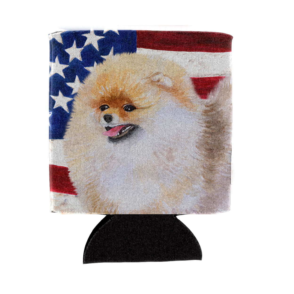 Pomeranian Patriotic Can or Bottle Hugger