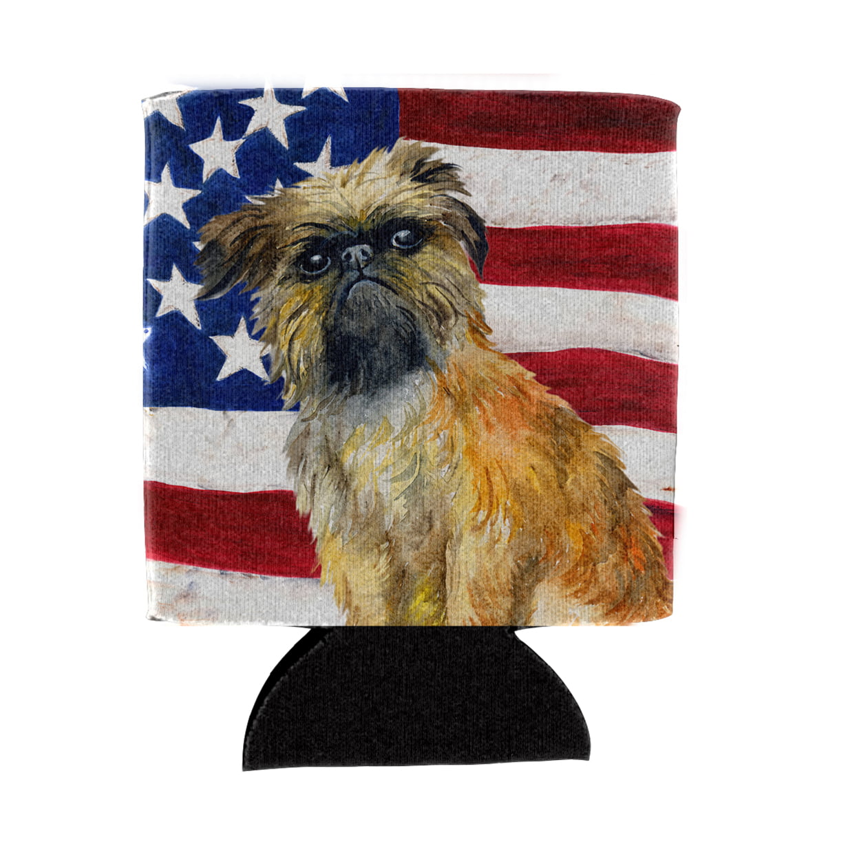 BB9687CC Brussels Griffon Patriotic Can or Bottle Hugger