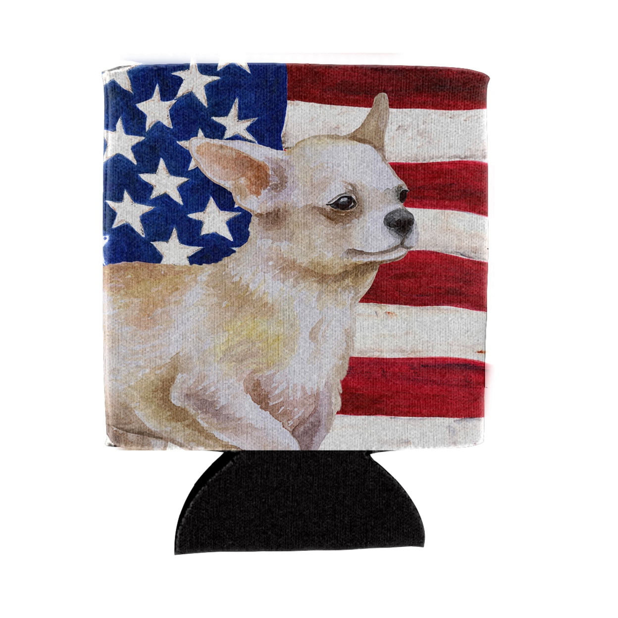 Chihuahua Leg up Patriotic Can or Bottle Hugger
