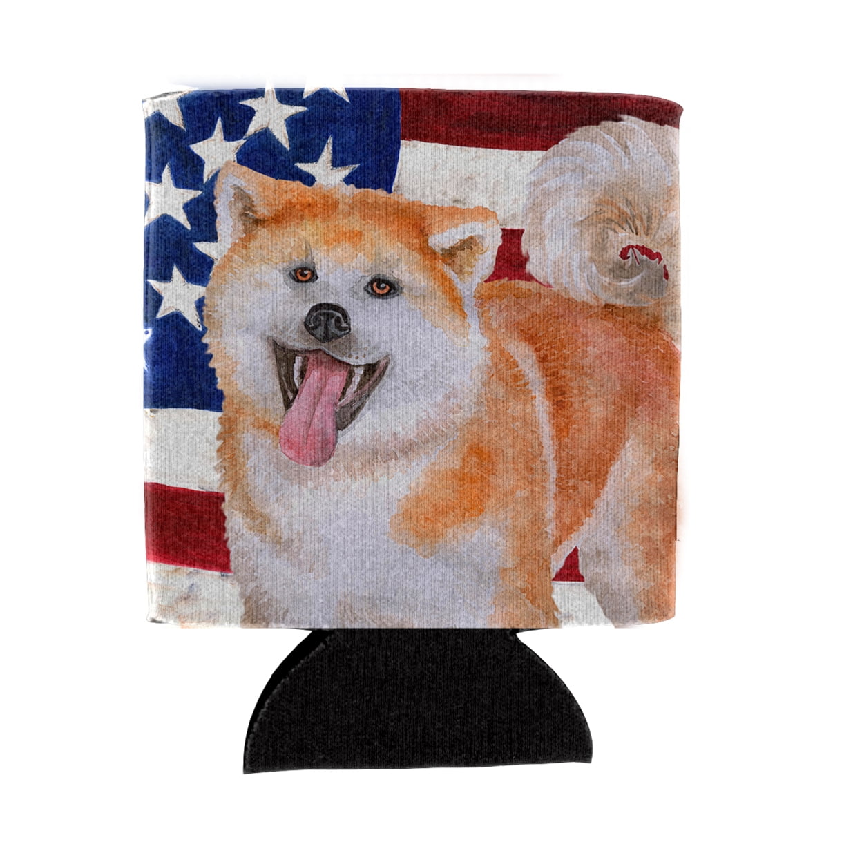 Akita Patriotic Can or Bottle Hugger