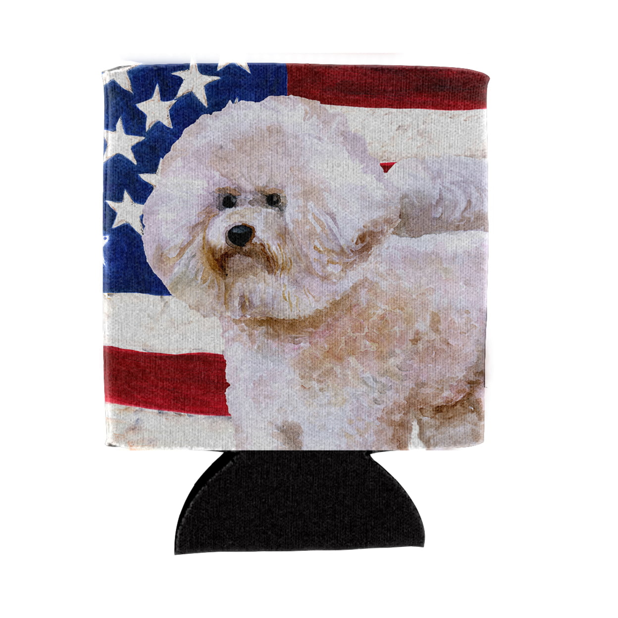 Bichon Frise No.2 Patriotic Can or Bottle Hugger
