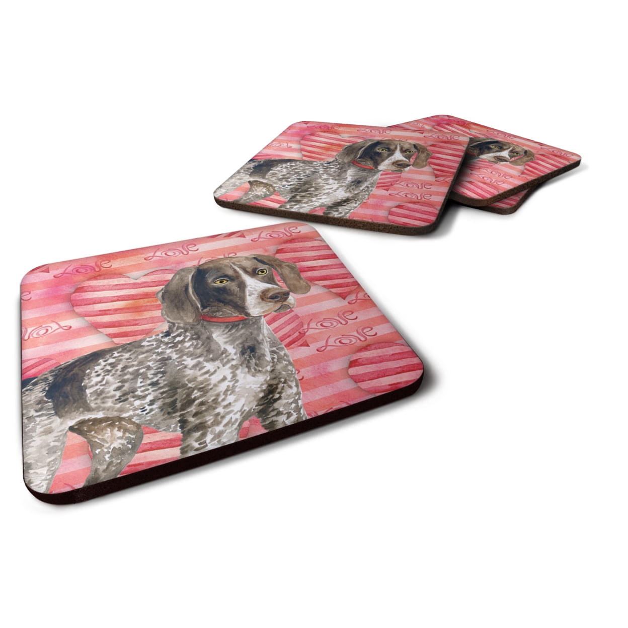 German Shorthaired Pointer Love Foam Coaster