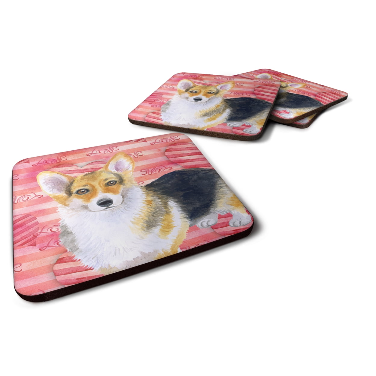 Pembroke Corgi Love Foam Coaster