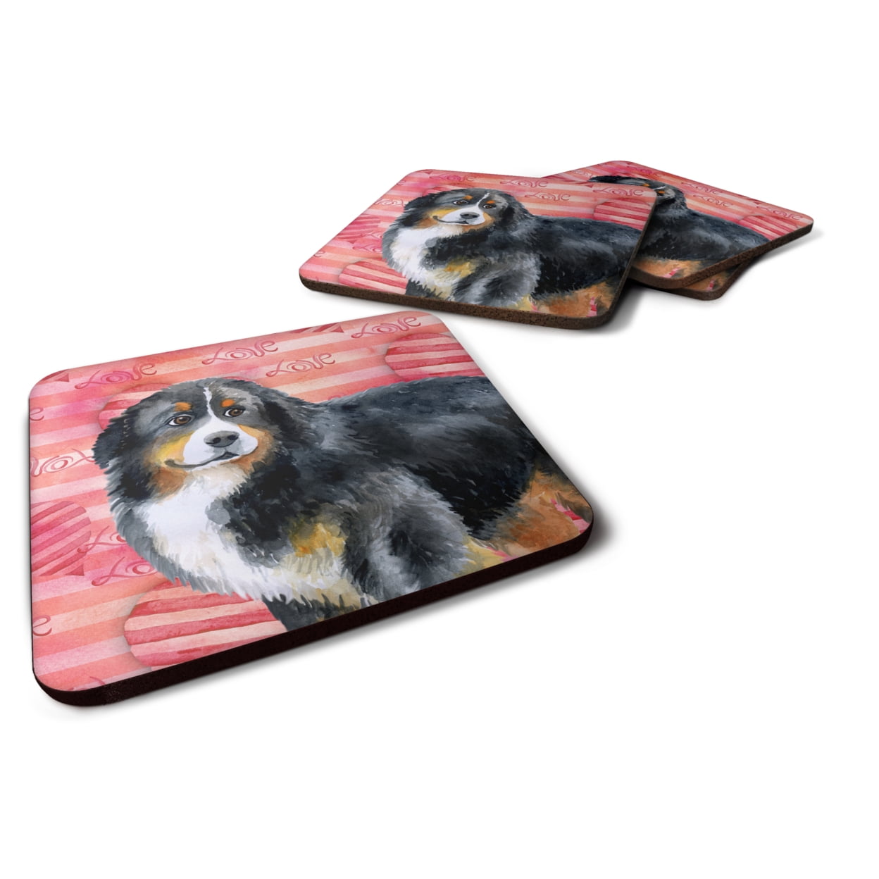 Bernese Mountain Dog Love Foam Coaster