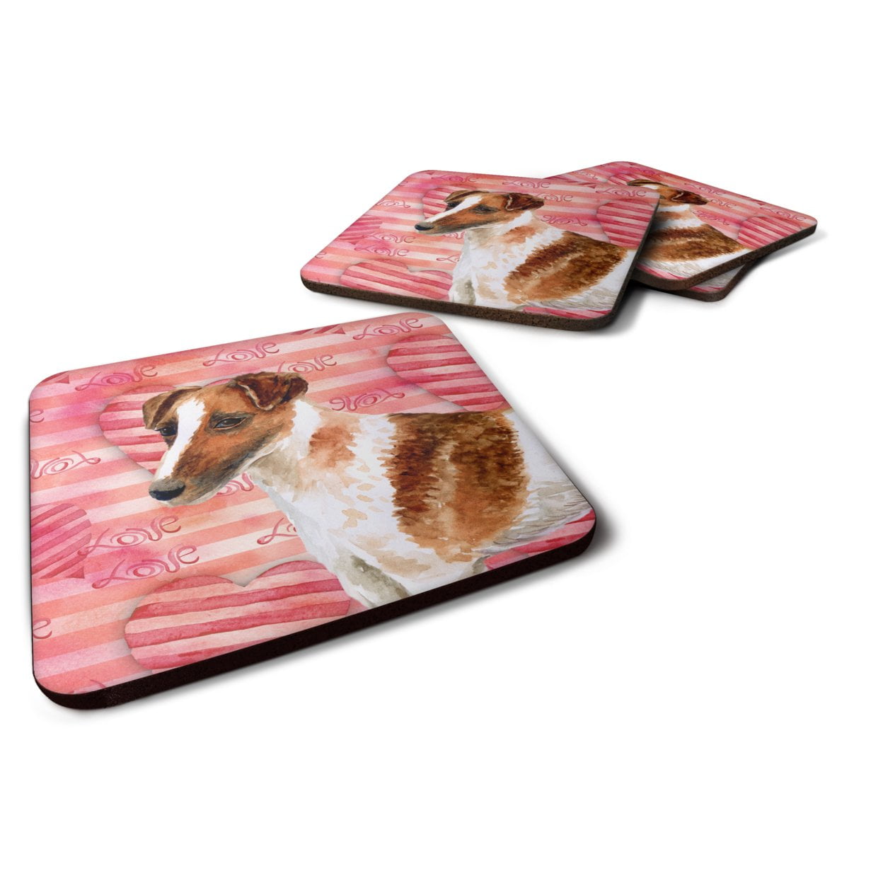 Smooth Fox Terrier Love Foam Coaster