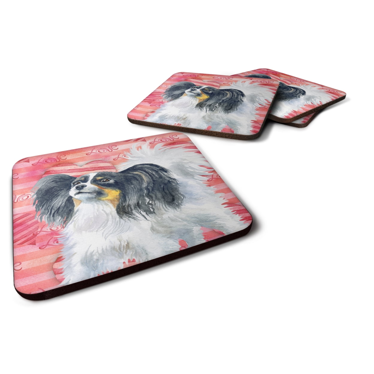 Papillon Love Foam Coaster - Set of 4