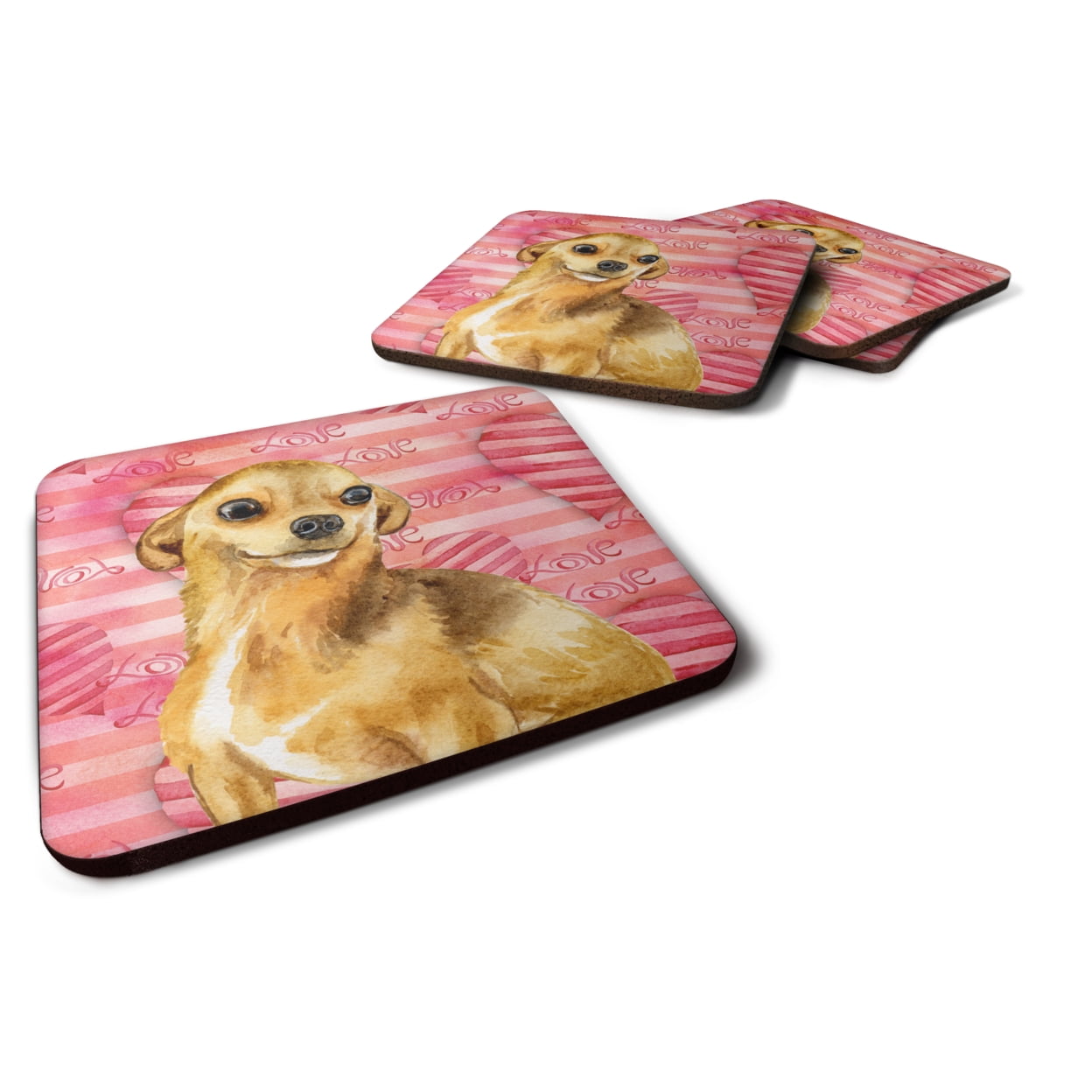 Chihuahua Love Foam Coaster - Set of 4