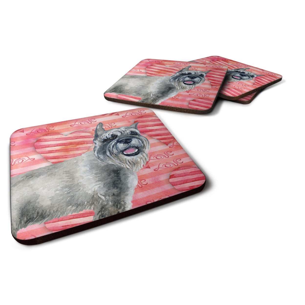 Schnauzer Love Foam Coaster