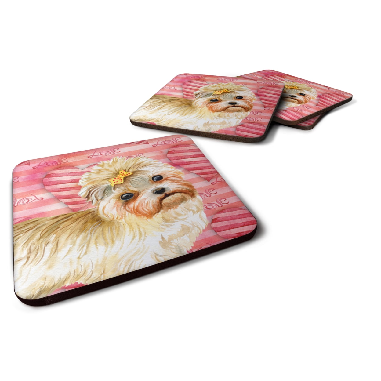 Morkie Love Foam Coaster - Set of 4