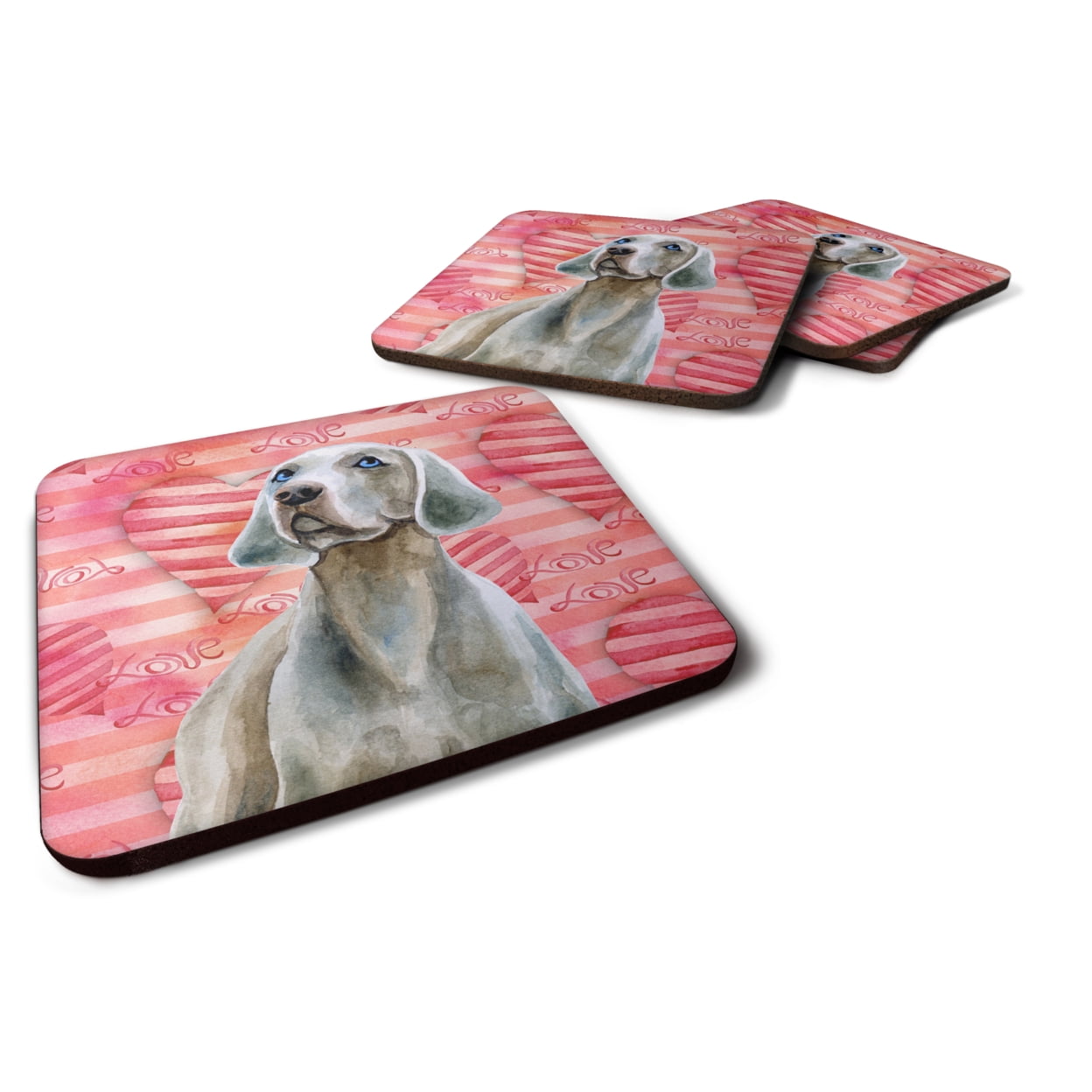 Weimaraner Love Foam Coaster