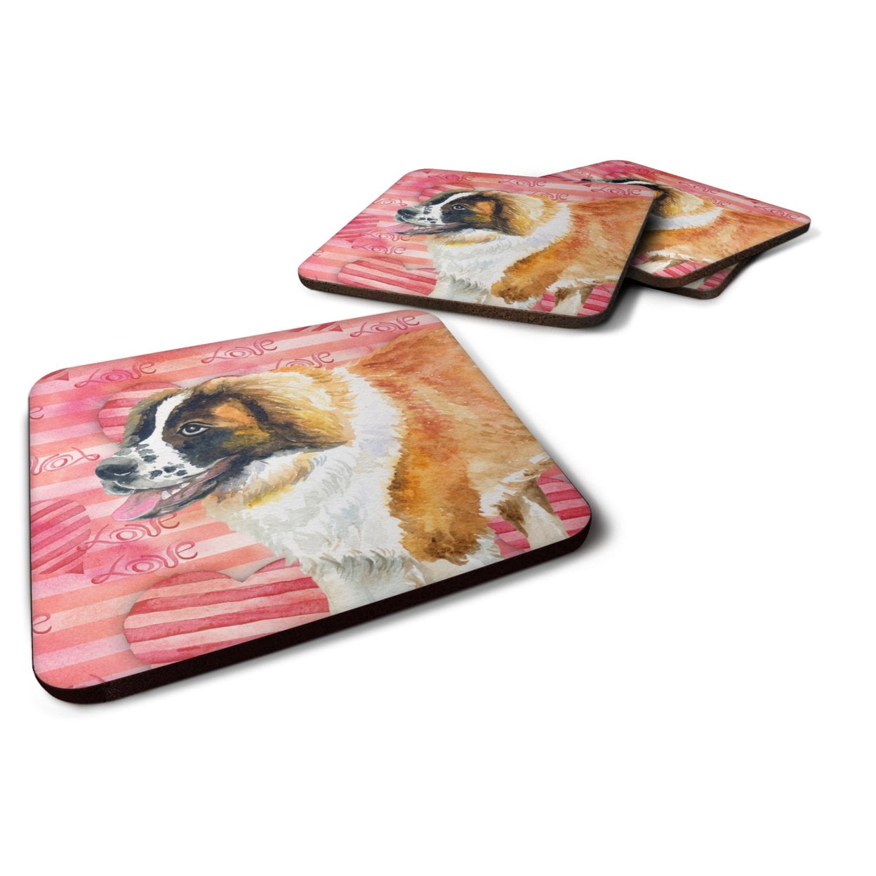 Saint Bernard Love Foam Coaster