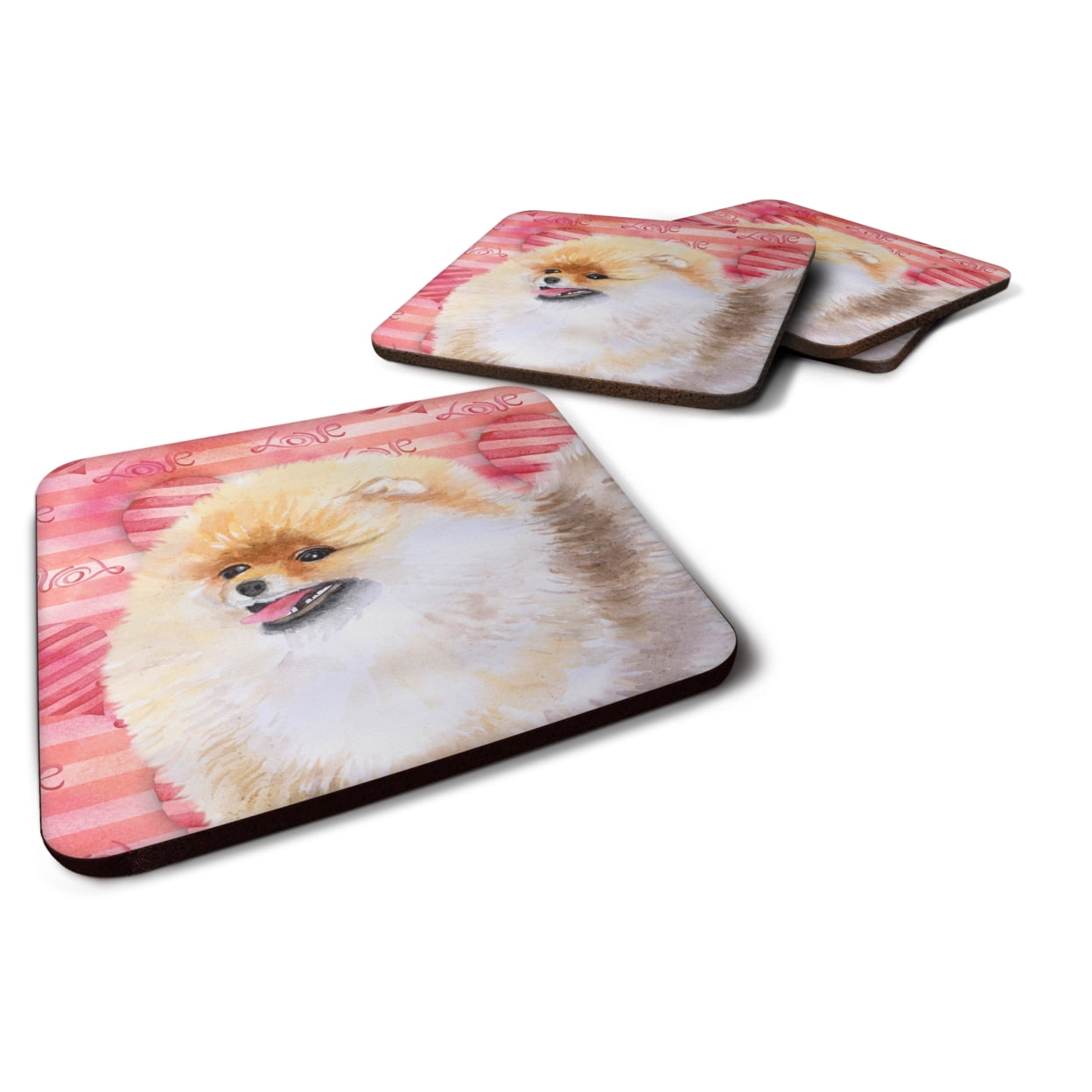 Pomeranian Love Foam Coaster
