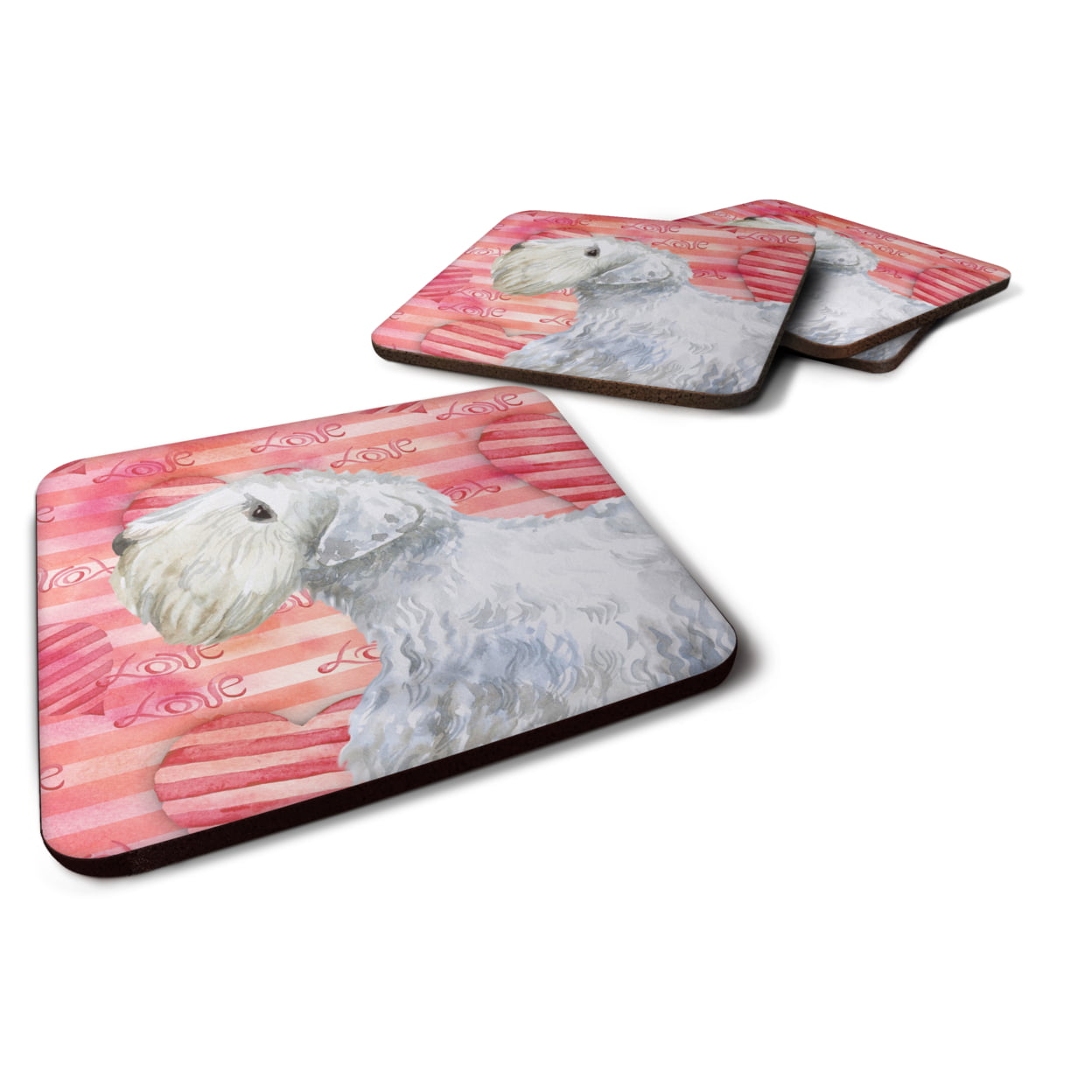 BB9771FC Sealyham Terrier Love Foam Coaster - Set of 4