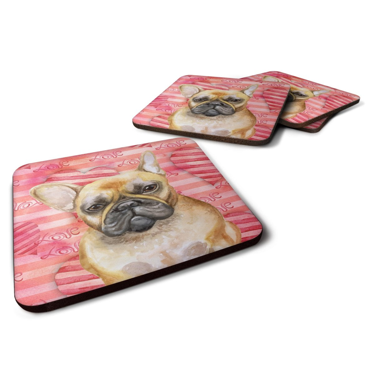 French Bulldog Love Foam Coaster