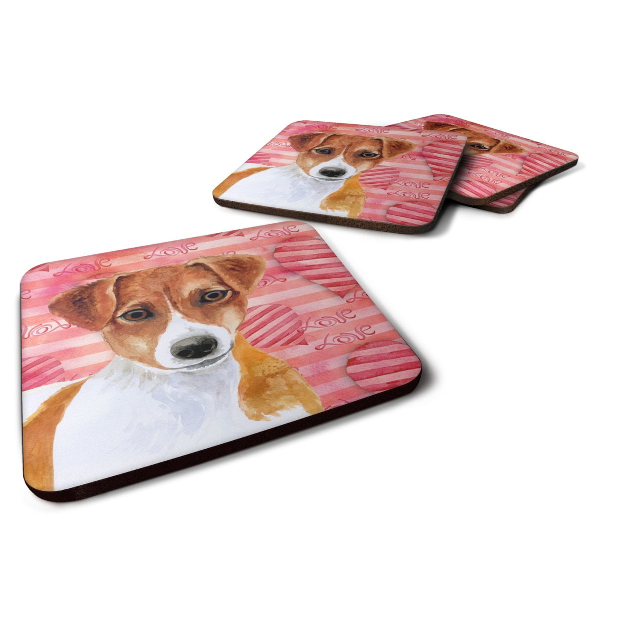 Jack Russell Terrier Love Foam Coaster