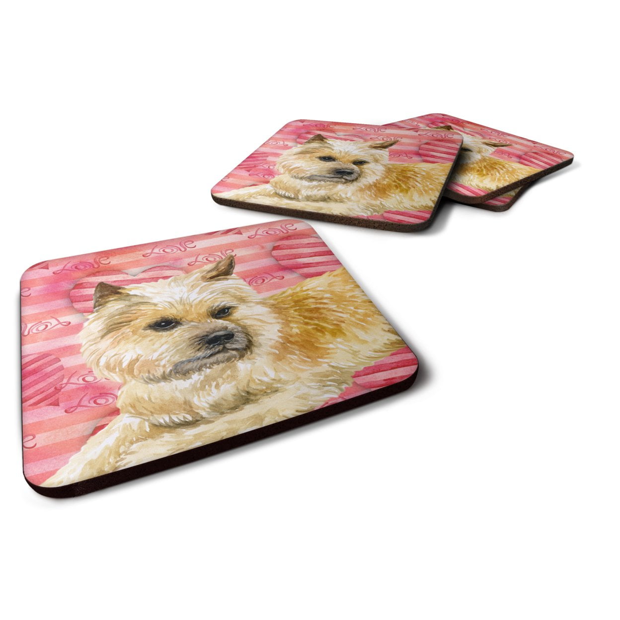 Cairn Terrier Love Foam Coaster - Set of 4
