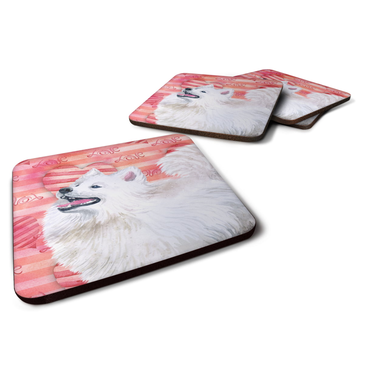 Samoyed Love Foam Coaster